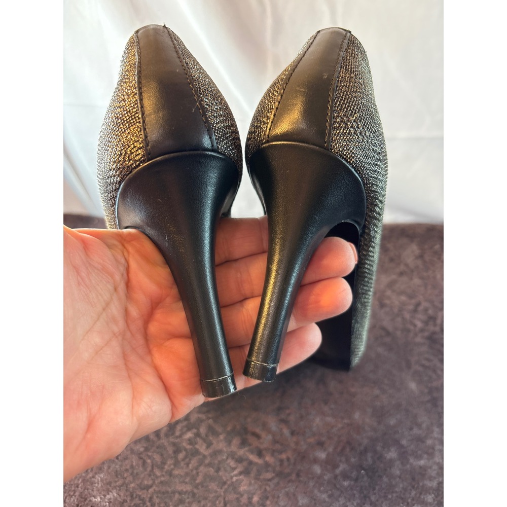 Carlo‎ Rossetti Metallic Bronze Peep Toe Platform Stiletto Pumps Heels 25/7.5-8 - Picture 7 of 10